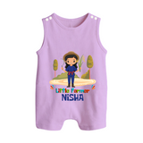 Future Farmer Romper Suit | Soft Cotton Personalized Romper Suit - LILAC - 0 - 5 Months Old (Chest 18")