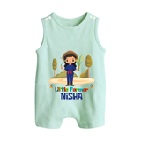 Future Farmer Romper Suit | Soft Cotton Personalized Romper Suit - MINT GREEN - 0 - 5 Months Old (Chest 18")