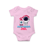 Future Astronaut Romper / Onesie | Personalized Romper / Onesie for Babies - BABY PINK - New Born (Chest 14")