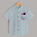 Future Astronaut Shirt | Personalized Shirt for Babies - ARCTIC BLUE - 0 - 6 Months Old (Chest 23")