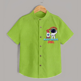 Future Astronaut Shirt | Personalized Shirt for Babies - LIME GREEN - 0 - 6 Months Old (Chest 23")