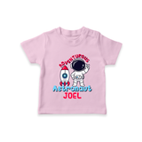 Future Astronaut T-Shirt | Personalized T-Shirt for Babies - BABY PINK - 0-5 Months Old (Chest 17")