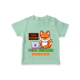 Future Tech Genius T-Shirt | Personalized T-Shirt for Babies - MINT GREEN - 0-5 Months Old (Chest 17")