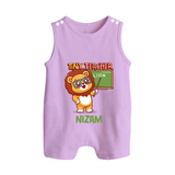 Future Tiny Teacher Romper Suit | Personalized Romper Suit for Babies - LILAC - 0 - 5 Months Old (Chest 18")