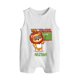 Future Tiny Teacher Romper Suit | Personalized Romper Suit for Babies - WHITE - 0 - 5 Months Old (Chest 18")