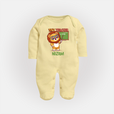 Future Tiny Teacher Sleep Suit | Personalized Sleep Suit for Babies - PASTEL YELLOW - New Born (Chest 7.5")