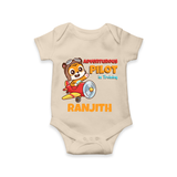 Future Pilot Romper / Onesie | Personalized Profession Romper / Onesie for Babies - IVORY - New Born (Chest 14")