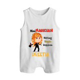 Future Magician Romper Suit | Personalized Profession Romper Suit - WHITE - 0 - 5 Months Old (Chest 18")