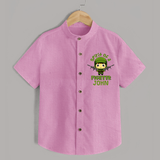 Future Fighter Shirt | Custom Name Shirt for Infants - BABY PINK - 0 - 6 Months Old (Chest 23")