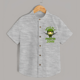 Future Fighter Shirt | Custom Name Shirt for Infants - GREY - 0 - 6 Months Old (Chest 23")