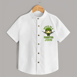 Future Fighter Shirt | Custom Name Shirt for Infants - WHITE - 0 - 6 Months Old (Chest 23")