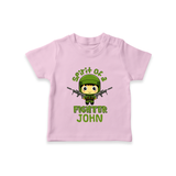 Future Fighter T-Shirt | Custom Name T-Shirt for Infants - BABY PINK - 0-5 Months Old (Chest 17")