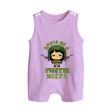 Future Fighter Romper Suit | Custom Name Baby Romper Suit - LILAC - 0 - 5 Months Old (Chest 18")