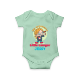 Future Lawyer Romper / Onesie | Custom Name Baby Romper / Onesie - MINT GREEN - New Born (Chest 14")