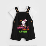 Future Athletic Champion Dungaree Set | Custom Name Baby Dungaree Set - BLACK - 0 - 5 Months Old (Chest 18")