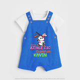 Future Athletic Champion Dungaree Set | Custom Name Baby Dungaree Set - COBALT BLUE - 0 - 5 Months Old (Chest 18")
