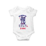 My Bestie Has Paws Romper/onesie | Custom Baby Romper/onesie for Animal Lovers - WHITE - New Born (Chest 14")
