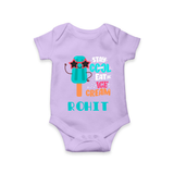Stay Cool and Eat an Ice Cream Romper/onesie | Custom Baby Romper/onesie for Ice Cream Lovers - LILAC - New Born (Chest 14")