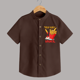Fry-Yay Shirt | Personalized Baby Shirt for Fun Fridays - CHOCOLATE BROWN - 0 - 6 Months Old (Chest 23")