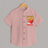 Fry-Yay Shirt | Personalized Baby Shirt for Fun Fridays - PEACH - 0 - 6 Months Old (Chest 23")