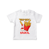 Fry-Yay T-shirt | Personalized Baby T-shirt for Fun Fridays - WHITE - 0-5 Months Old (Chest 17")