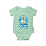 Little Monster Romper/onesie | Personalized Baby Romper/onesie for Playful Kids - MINT GREEN - New Born (Chest 14")