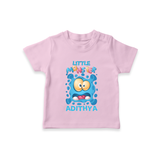Little Monster T-shirt | Personalized Baby T-shirt for Playful Kids - BABY PINK - 0-5 Months Old (Chest 17")