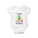 It's Cool to Be Kind Romper/onesie | Custom Baby Romper/onesie for Sweet Little Souls - WHITE - New Born (Chest 14")