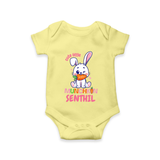 Cute Little Munchkin Romper/onesie | Personalized Baby Romper/onesie for Adorable Kids - PASTEL YELLOW - New Born (Chest 14")