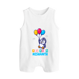 Fly High Romper Suit/Sleeveless Romper | Personalized Baby Romper Suit/Sleeveless Romper for Dreamers and Doers - WHITE - 0 - 5 Months Old (Chest 18")