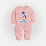 Fly High Sleep Suit/Full Sleeve Body Suit | Personalized Baby Sleep Suit/Full Sleeve Body Suit for Dreamers and Doers - BABY PINK - New Born (Chest 7.5")