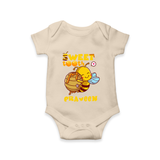 Sweet Tooth Romper/onesie | Custom Baby Romper/onesie for Candy Lovers - IVORY - New Born (Chest 14")