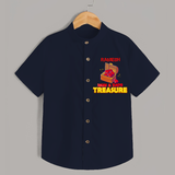 Mom and Dad's Treasure Shirt | Personalized Baby Shirt for Cherished Kids - NAVY BLUE - 0 - 6 Months Old (Chest 23")