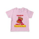 Mom and Dad's Treasure T-shirt | Personalized Baby T-shirt for Cherished Kids - BABY PINK - 0-5 Months Old (Chest 17")