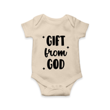 Gift From God Romper | Custom Baby Romper for Your Little Miracle - IVORY - New Born (Chest 14")