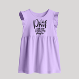 I Am Proof That God Answers Prayers Baby Frock | Custom BabyFrock for Your Little Miracle - LILAC - 0 - 3 Months Old (Chest 17")