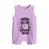 Cutest Alarm Clock Romper Suit | Personalized Baby Romper Suit for the Sleepyheads - LILAC - 0 - 5 Months Old (Chest 18")