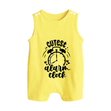 Cutest Alarm Clock Romper Suit | Personalized Baby Romper Suit for the Sleepyheads - PASTEL YELLOW - 0 - 5 Months Old (Chest 18")
