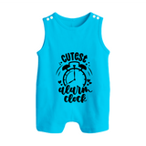 Cutest Alarm Clock Romper Suit | Personalized Baby Romper Suit for the Sleepyheads - SKY BLUE - 0 - 5 Months Old (Chest 18")