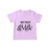 But First Milk TShirt | Custom Baby TShirt for Milk Lovers - LILAC - 0-5 Months Old (Chest 17")
