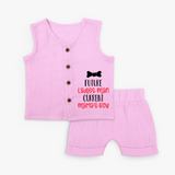 Future Ladies' Man Current Mama's Boy Jabla Set | Personalized Baby Jabla Set for Mama's Boy - BABY PINK - 0 - 3 Months Old (Chest 9.8")