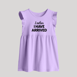 Ladies I Have Arrived Baby Frock | Custom BabyFrock for Your Little Gentleman - LILAC - 0 - 3 Months Old (Chest 17")
