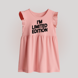 I'm Limited Edition Baby Frock | Custom BabyFrock for Your Unique Little One - BABY PINK - 0 - 3 Months Old (Chest 17")