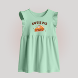 Cutie Pie Baby Frock | Personalized BabyFrock for Your Little Cutie - MINT GREEN - 0 - 3 Months Old (Chest 17")