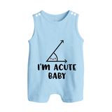 I'm Acute Baby Romper Suit | Personalized Baby Romper Suit for Little Cutie - BABY BLUE - 0 - 5 Months Old (Chest 18")