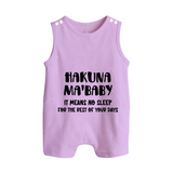 Hakuna Ma'baby Romper Suit | Custom Baby Romper Suit for a Worry-Free Little One - LILAC - 0 - 5 Months Old (Chest 18")