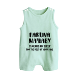 Hakuna Ma'baby Romper Suit | Custom Baby Romper Suit for a Worry-Free Little One - MINT GREEN - 0 - 5 Months Old (Chest 18")