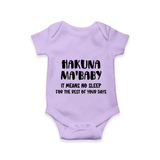 Hakuna Ma'baby Romper | Custom Baby Romper for a Worry-Free Little One - LILAC - New Born (Chest 14")