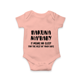 Hakuna Ma'baby Romper | Custom Baby Romper for a Worry-Free Little One - PEACH - New Born (Chest 14")