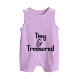 Tiny & Treasured Romper Suit | Personalized Baby Romper Suit for Your Little Treasure - LILAC - 0 - 5 Months Old (Chest 18")